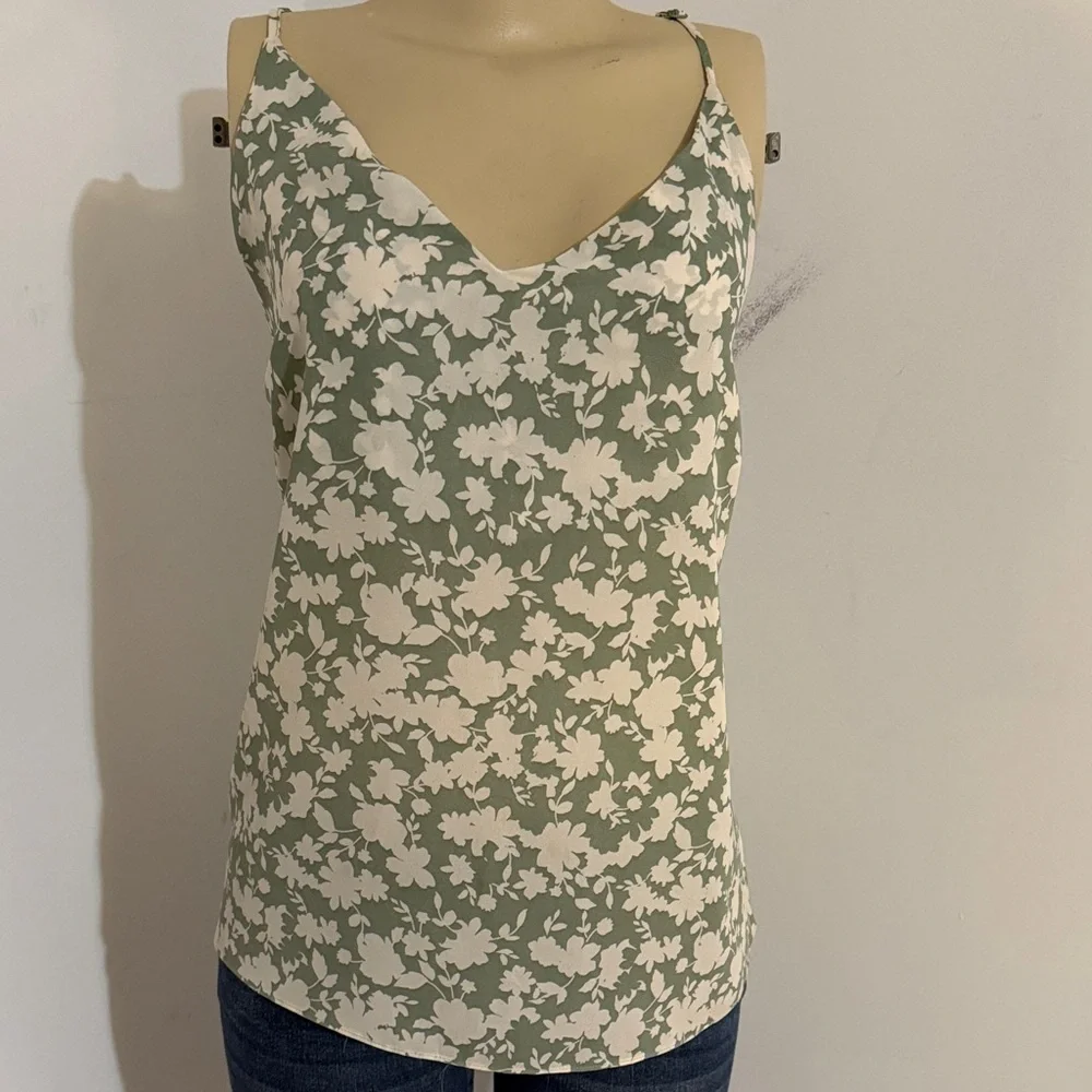 Primark Green and White Floral Camisole - Picture 1 of 3